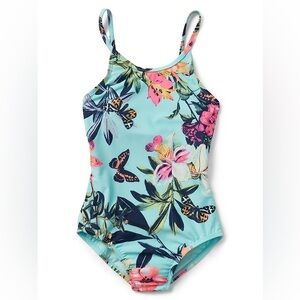 Gap One Piece Floral Bathing Suit with Back Cutout